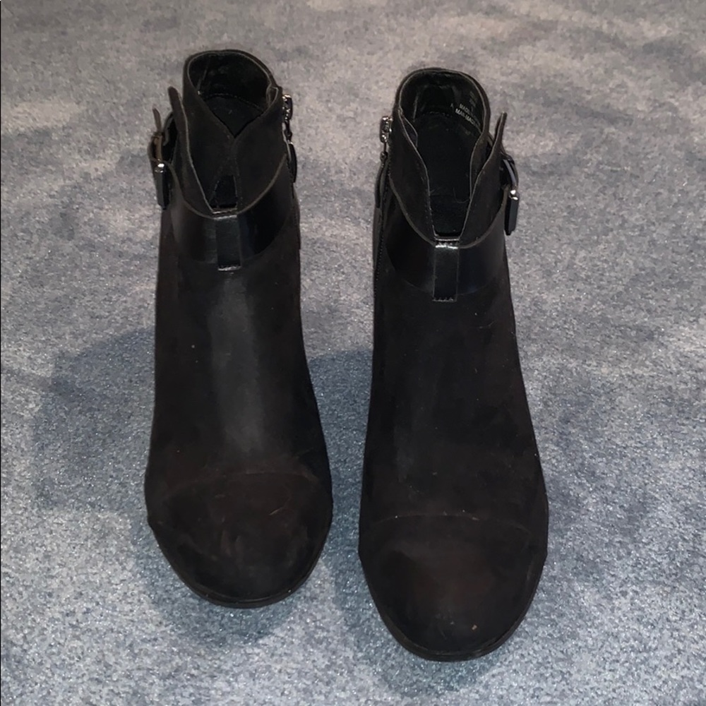 Little black booties. Worn.